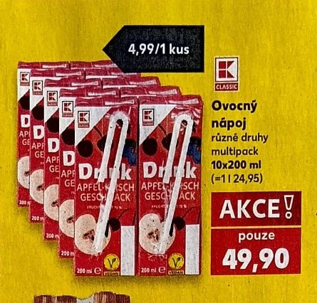 Ovocný nápoj multipack