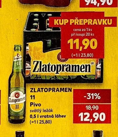 Zlatopramen 11 pivo