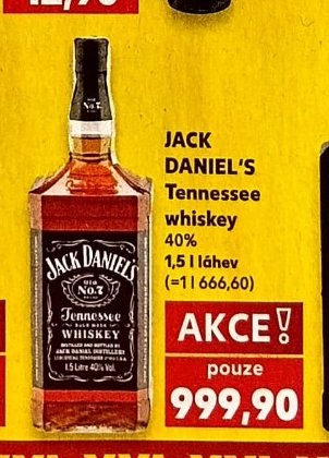Jack Daniel's Tennessee whiskey