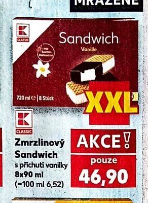 K-Classic Zmrzlinový Sandwich s příchutí vanilky 8x90 ml