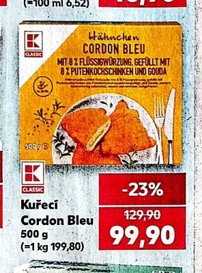 K-Classic Kuřecí Cordon Bleu 500 g