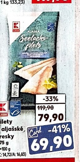K-Classic Filety z aljašské tresky 475 g