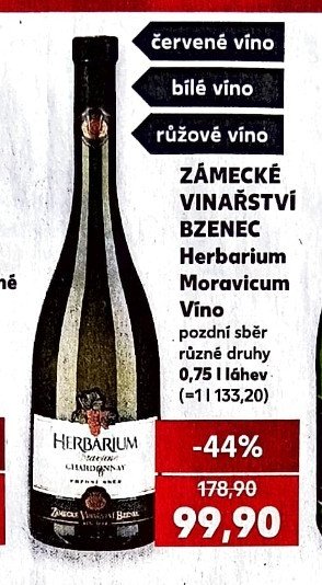 ZÁMECKÉ VINAŘSTVÍ BZENEC Herbarium Moravicum Víno