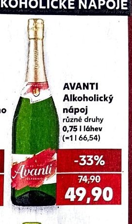 AVANTI Alkoholický nápoj