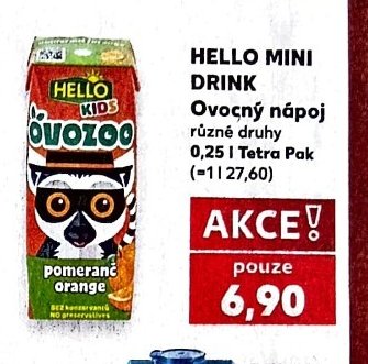 Hello Mini Drink Ovocný nápoj