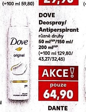 DOVE Deospray/Antiperspirant