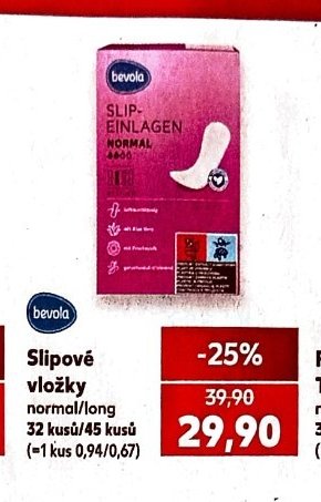 bevola Slipové vložky
