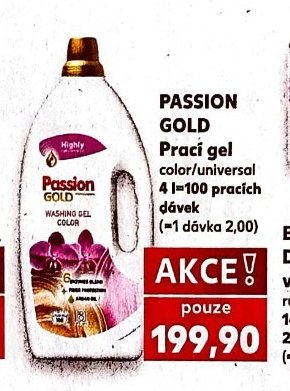 PASSION GOLD Prací gel