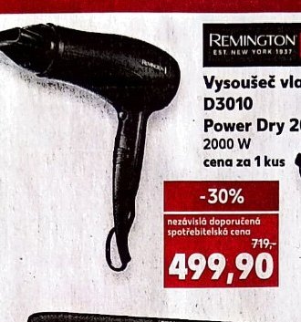 REMINGTON Vysoušeč vlasů D3010 Power Dry 2000