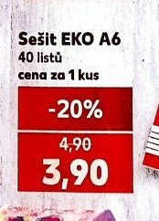 Sešit EKO A6 40 listů