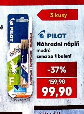Pilot Náhradní náplň modrá