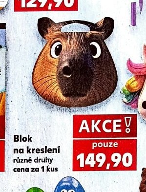 Blok na kreslení různé druhy