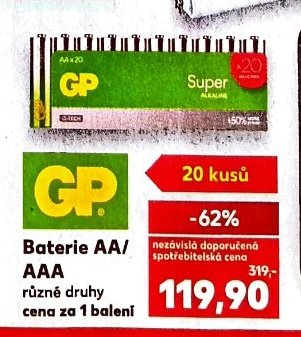 GP Baterie AA / AAA