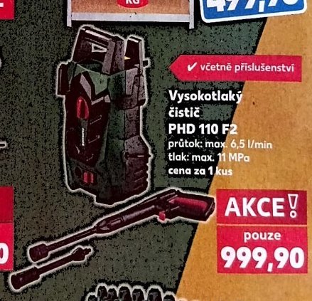 Vysokotlaký čistič PHD 110 F2