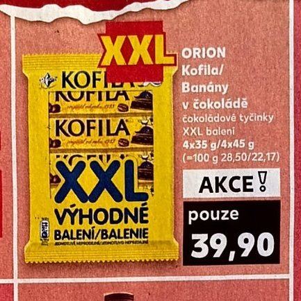 ORION Kofila/Banány v čokoládě XXL balení