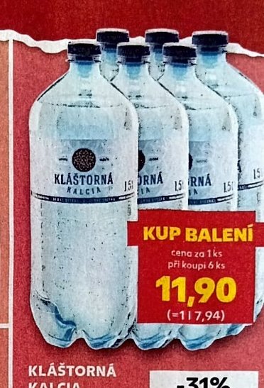 KLÁŠTORNÁ KALCIA Minerální voda