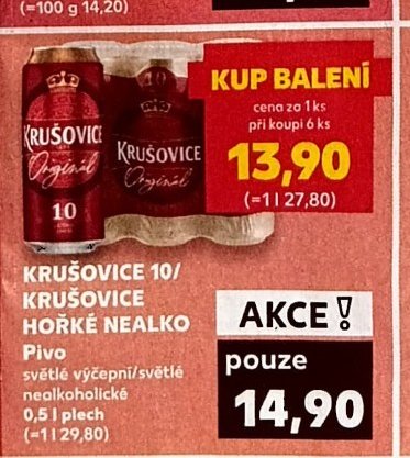 KRUŠOVICE 10/KRUŠOVICE HOŘKÉ NEALKO Pivo
