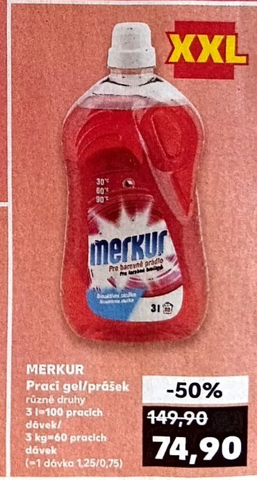 MERKUR Prací gel/prášek