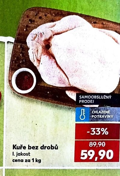 Kuře bez drobů 1. jakost