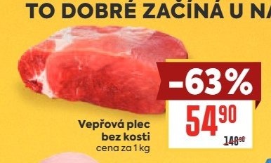 Vepřová plec bez kosti