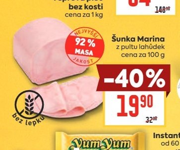 Šunka Marina z pultu lahůdek