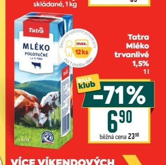 Tatra Mléko trvanlivé 1,5%