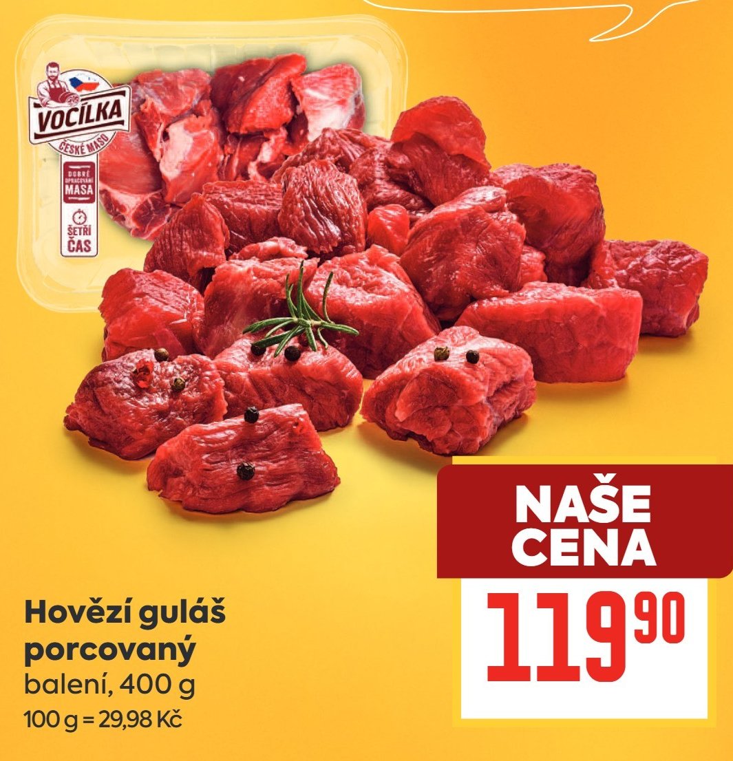 Hovězí guláš porcovaný