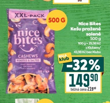 Nice Bites Kešu pražené solené