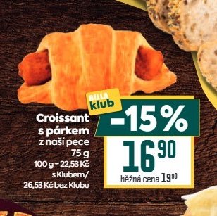 Croissant s párkem