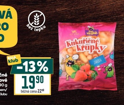Křupky kukuřičné jahodové
