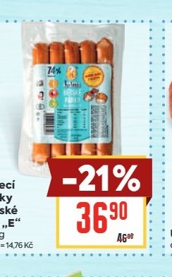 Kuřecí párky dětské bez „E“