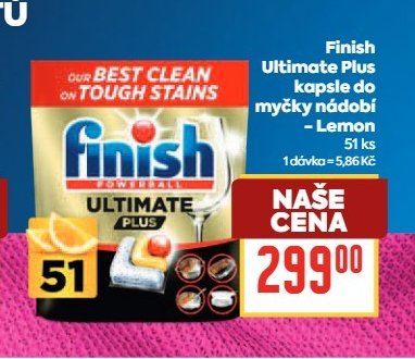 Finish Ultimate Plus kapsle do myčky nádobí