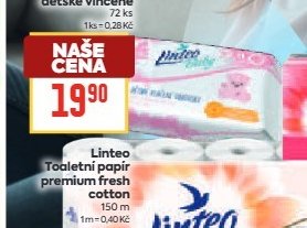Linteo Ubrousky dětské vlhčené