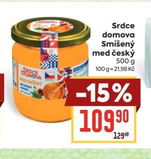 Srdce domova Smíšený med český