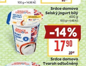 Srdce domova Selský jogurt bílý