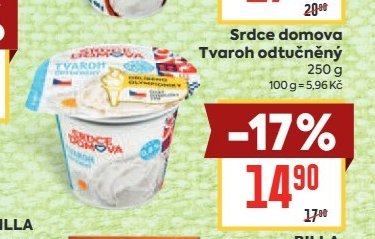 Srdce domova Tvaroh odtučněný