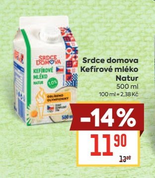 Srdce domova Kefírové mléko Natur