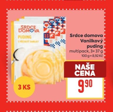 Srdce domova Vanilkový puding