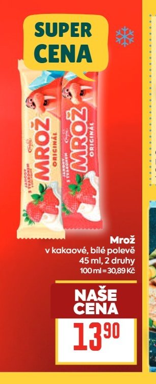 Mrož v kakaové, bílé polevě