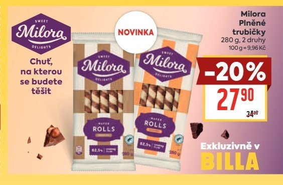 Milora Plněné trubičky