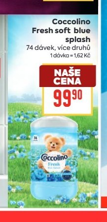 Coccolino Fresh soft blue splash 74 dávek