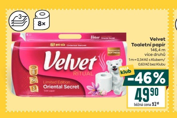 Velvet Toaletní papír