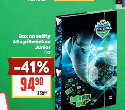 Box na sešity A5 s přihrádkou Junior