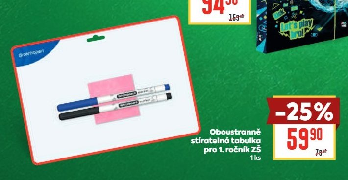 Oboustranně stíratelná tabulka pro 1. ročník ZŠ