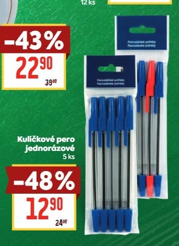 Kuličkové pero jednorázové 5 ks