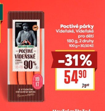 Poctivé párky Vídeňské