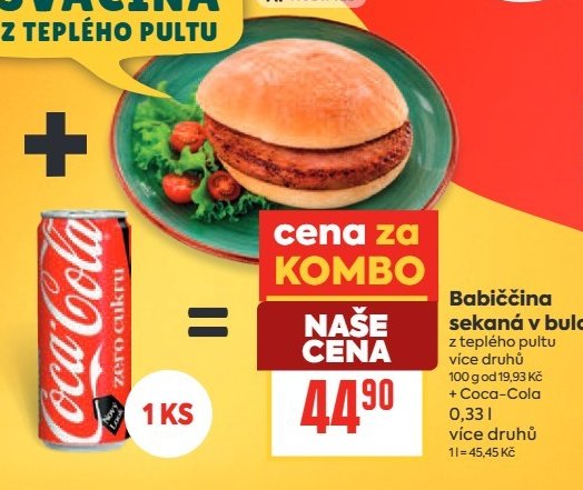 Babiččina sekaná v bulce + Coca-Cola