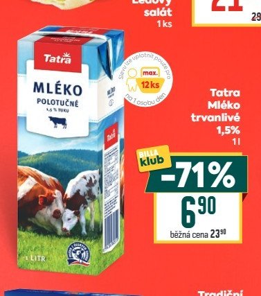 Tatra Mléko trvanlivé 1,5%