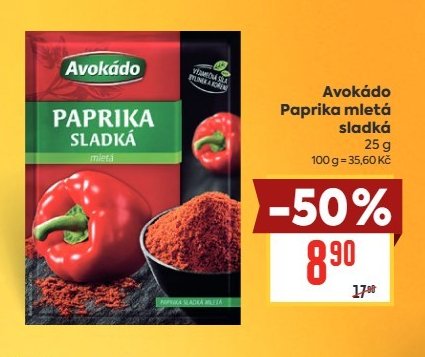 Avokádo Paprika mletá sladká