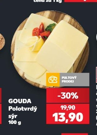 GOUDA Polotvrdý sýr